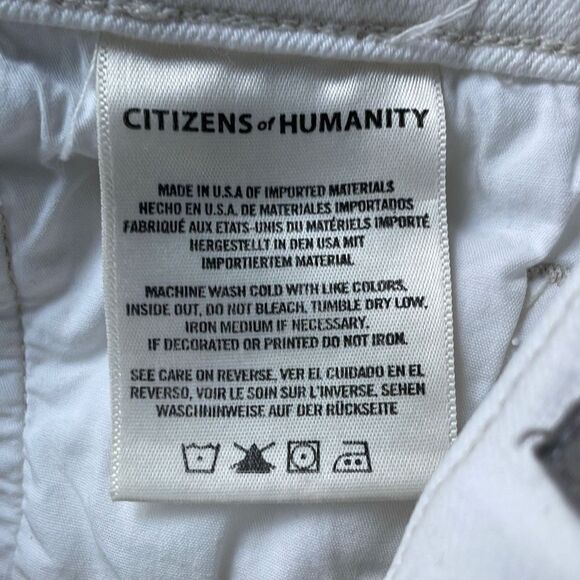 Citizens of Humanity Harlow Ankle high rise slim white jeans 28 - Picture 10 of 10